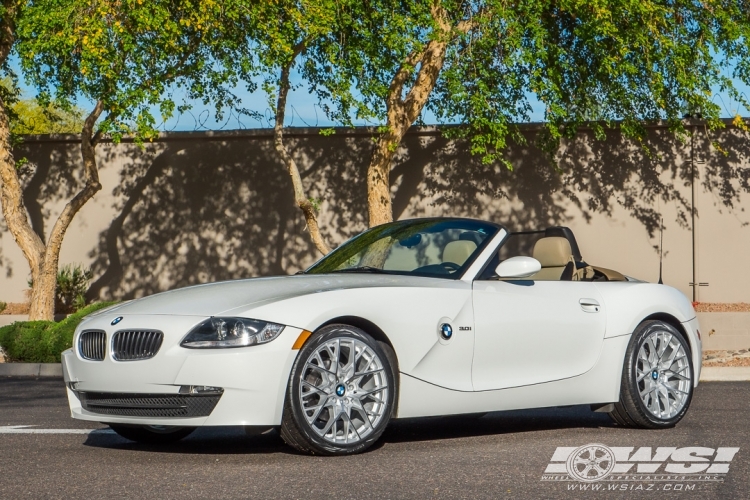 2009 BMW Z4 with 19" TSW Sebring in Silver Machined wheels