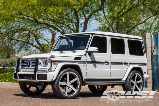 2017 Mercedes-Benz G-Class with 24" Giovanna Mecca FF in Black Machined (Flow-Formed) wheels
