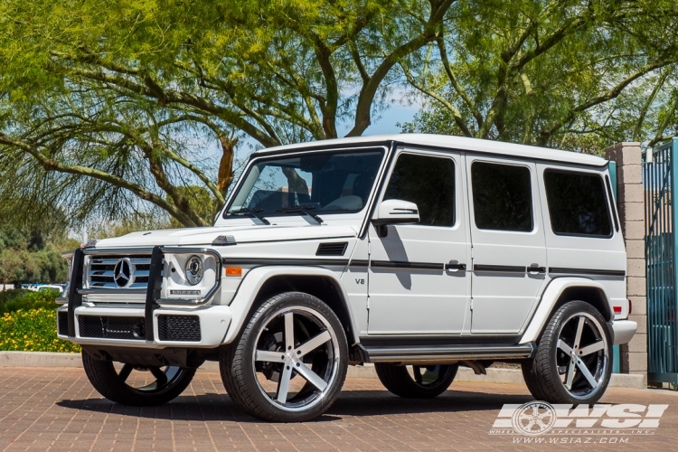 2017 Mercedes-Benz G-Class with 24" Giovanna Mecca FF in Black Machined (Flow-Formed) wheels