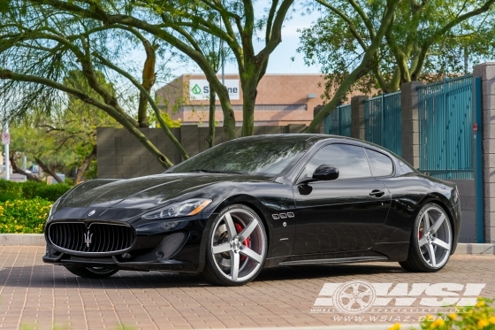 2016 Maserati GranTurismo with 22" Vossen CV3-R in Silver Metallic wheels