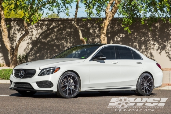 2015 Mercedes-Benz C-Class with 19" Savini BM14 in Gloss Black (Dark Tint) wheels