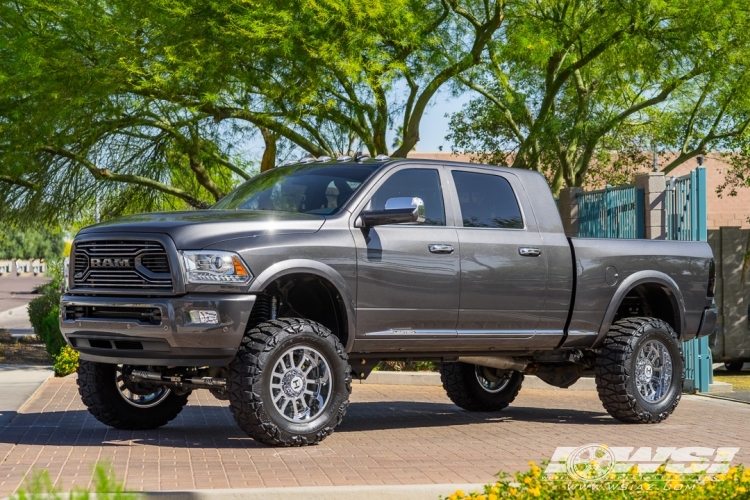 2017 Ram Pickup with 20" Hostile Off Road H107 Gauntlet in Chrome (Armor Plated) wheels