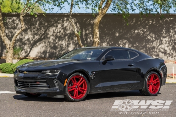 2018 Chevrolet Camaro with 20" Koko Kuture Massa-5 in Machined Silver wheels