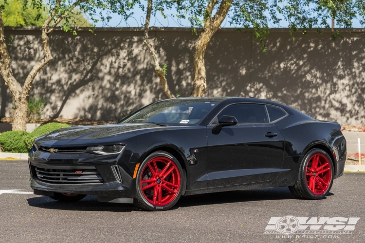 2018 Chevrolet Camaro with 20" Koko Kuture Massa-5 in Machined Silver wheels