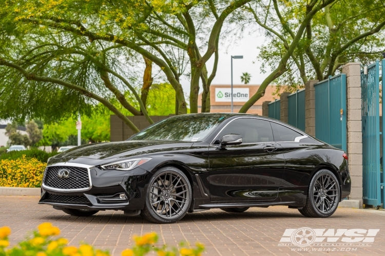 2018 Infiniti Q60 with 20" Vorsteiner V-FF 107 in Graphite (Carbon Graphite) wheels