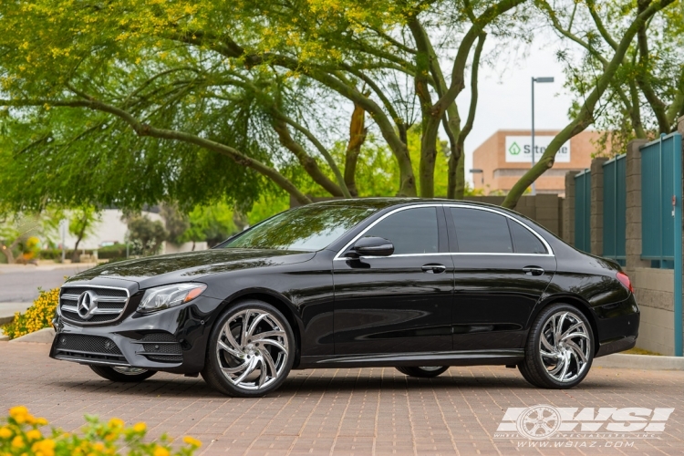 2018 Mercedes-Benz E-Class with 20" Lexani Twister in Chrome wheels