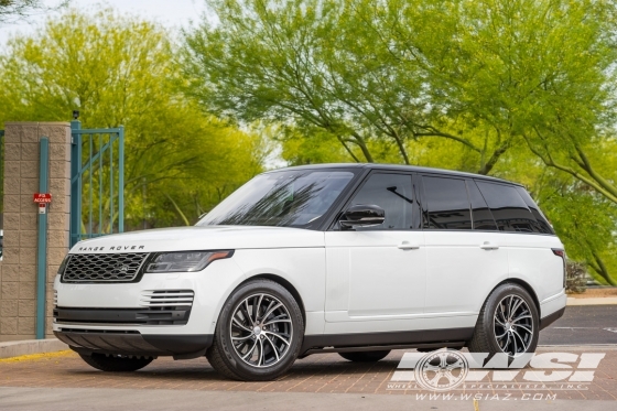 2017 Land Rover Range Rover with 20" Redbourne Noble in Matte Black (Machined Face) wheels