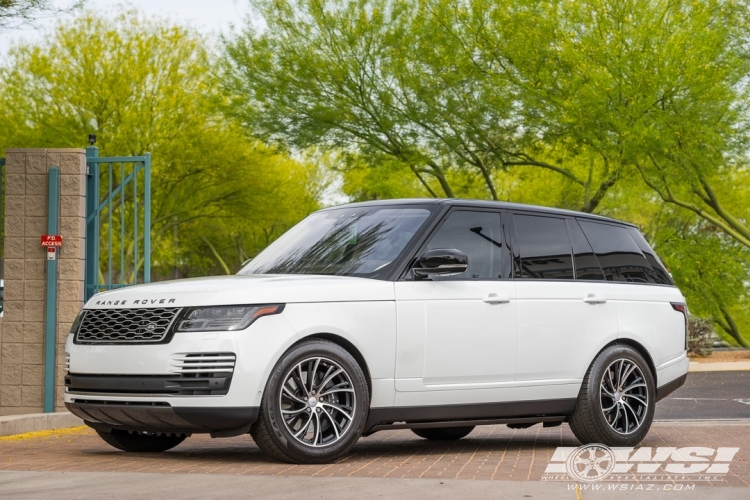 2017 Land Rover Range Rover with 20" Redbourne Noble in Matte Black (Machined Face) wheels