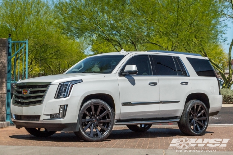 2016 Cadillac Escalade with 24" Koko Kuture Kapan in Gloss Black wheels