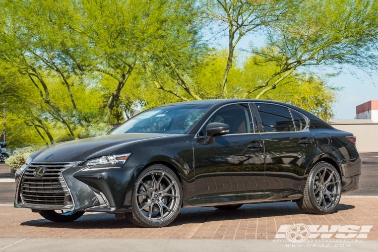 2018 Lexus GS with 20" Vorsteiner V-FF 103 in Graphite (Carbon Graphite) wheels