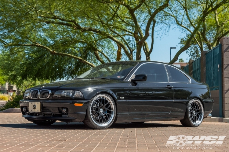 2000 BMW 3-Series with 19" TSW Valencia in Gloss Black (Mirror Cut Lip) wheels