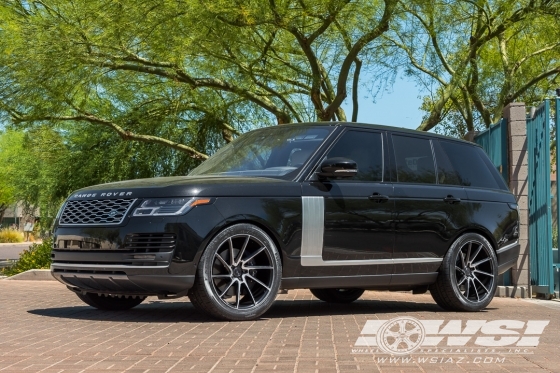 2018 Land Rover Range Rover with 22" Savini BM15 in Gloss Black (Dark Tint) wheels