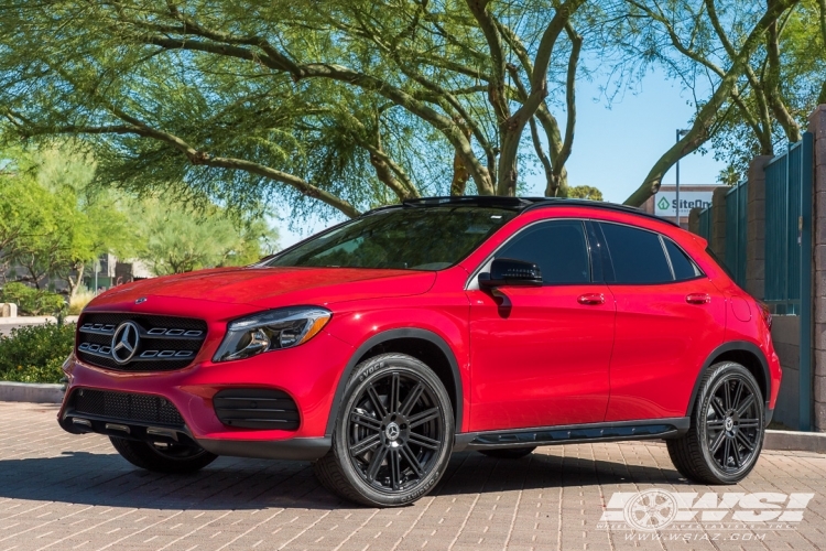 2017 Mercedes-Benz GLA-Class with 20" Gianelle Tropez in Semi Gloss Black wheels