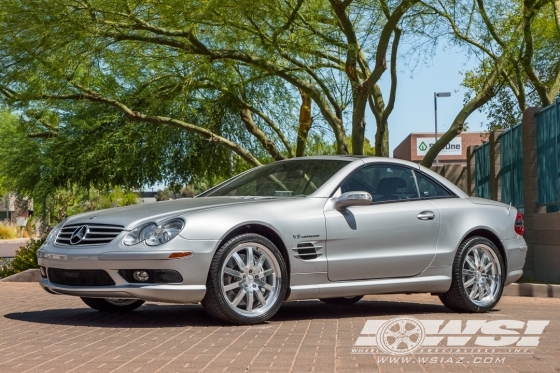 2005 Mercedes-Benz SL-Class with 19" Mandrus Wilhelm in Machined Silver (Mirror cut Face) wheels