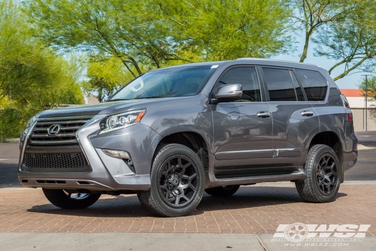 2015 Lexus GX with 20" Black Rhino Overland in Matte Black wheels