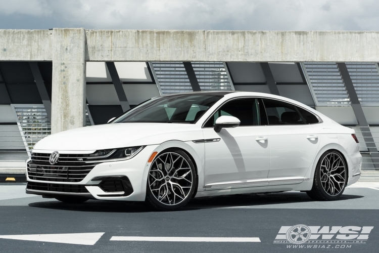 2018 Volkswagen Arteon with 20" Vossen HF-2 in Brushed Gloss Black wheels