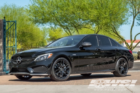 2018 Mercedes-Benz C-Class with 19" Mandrus Otto in Gloss Black wheels