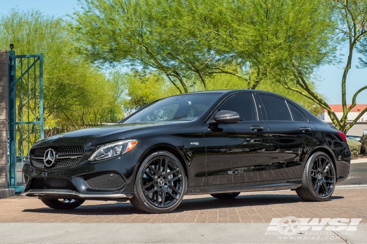 2018 Mercedes-Benz C-Class with 19" Mandrus Otto in Gloss Black wheels