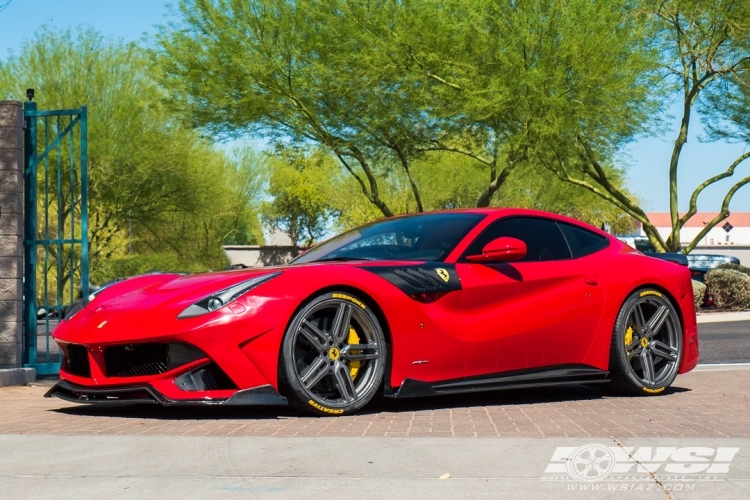 2016 Ferrari F12 with 21" Vossen HF-1 in Gloss Black wheels