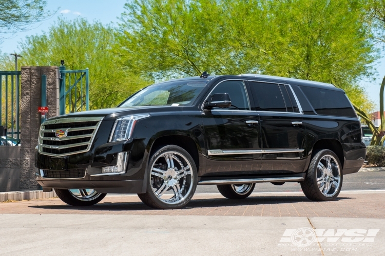 2016 Cadillac Escalade with 24" MKW M105 in Chrome wheels