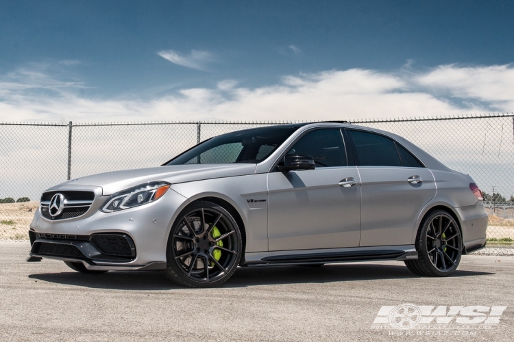 2018 Mercedes-Benz E-Class with 20" TSW Chrono (RF) in Matte Black Machined (Dark Tint) wheels