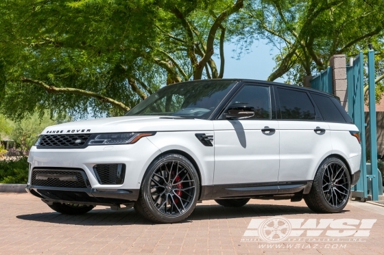 2018 Land Rover Range Rover Sport with 22" Savini SVF02 in Gloss Black (Dark Tint) wheels