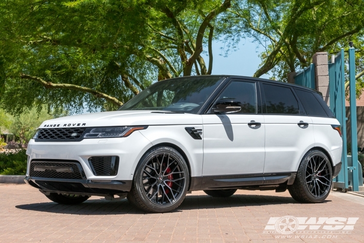 2018 Land Rover Range Rover Sport with 22" Savini SVF02 in Gloss Black (Dark Tint) wheels