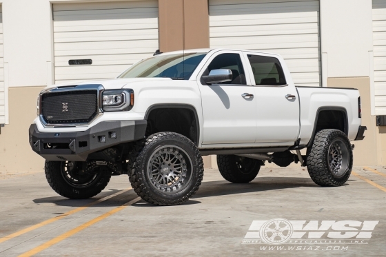 2018 GMC Sierra 2500 with 22" Black Rhino Fury in Matte Gunmetal wheels