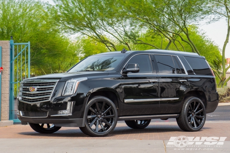 2015 Cadillac Escalade with 24" Koko Kuture Kapan in Gloss Black wheels