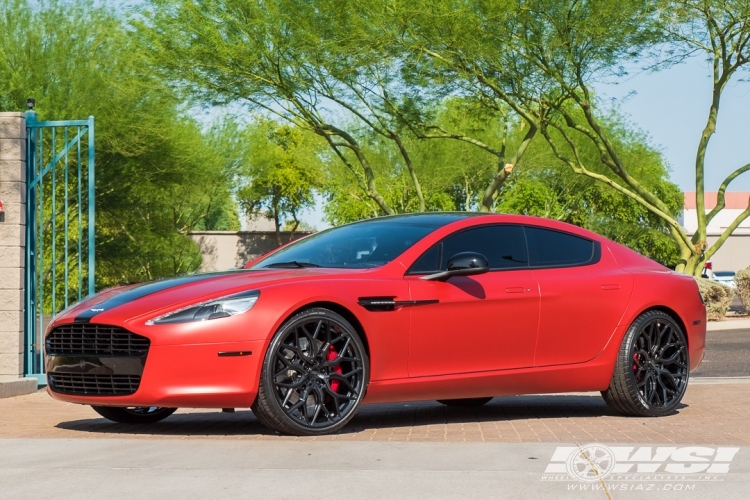 2011 Aston Martin Rapide with 22" Vossen HF-2 in Gloss Black (Custom Finish) wheels