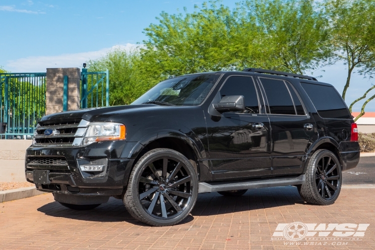 2016 Ford Expedition with 24" Koko Kuture Kapan in Gloss Black wheels
