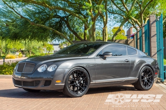 2008 Bentley Continental with 22" Gianelle Monaco in Gloss Black wheels