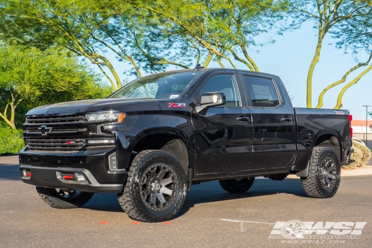 2019 Chevrolet Silverado 1500 with 20" Black Rhino Warlord in Matte Gunmetal wheels