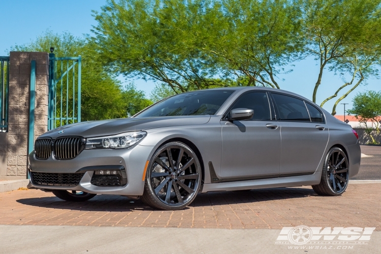 2019 BMW 7-Series with 22" Koko Kuture Kapan in Gloss Black wheels