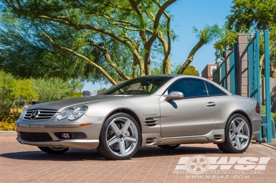 2003 Mercedes-Benz SL-Class with 20" Giovanna Dramuno-5 in Silver Machined wheels