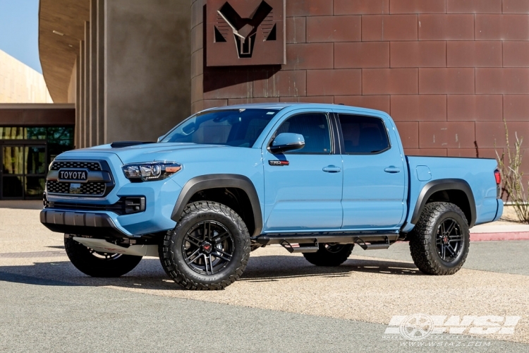 2018 Toyota Tacoma with 17" VenomRex VR-602 in Black (Coal Black) wheels