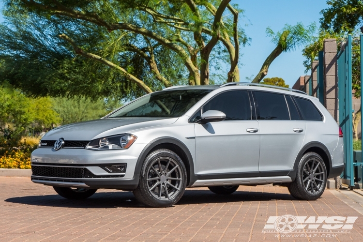 2017 Volkswagen Golf with 17" TSW Bathurst (RF) in Gunmetal (Rotary Forged) wheels