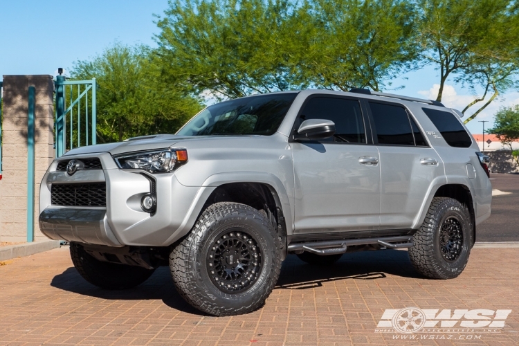 2018 Toyota 4-Runner with 17" Black Rhino Fury in Gloss Black wheels