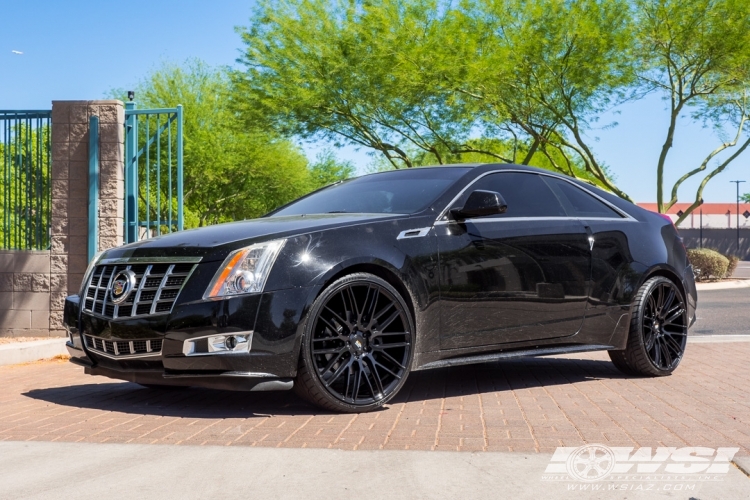 2012 Cadillac CTS Coupe with 22" Savini BM-13 in Gloss Black wheels