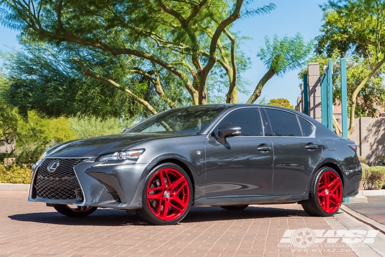 2018 Lexus GS with 20" Lexani Bavaria in Black (Machined Accents) wheels