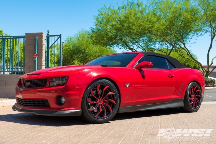 2011 Chevrolet Camaro with 20" Lexani Matisse in Black Machined wheels