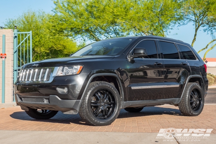 2012 Jeep Grand Cherokee with 20" Avenue A607 in Satin Black (Truck/SUV) wheels