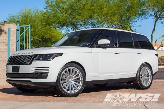 2018 Land Rover Range Rover with 22" Redbourne Dominus in Silver (Mirror Cut Face) wheels