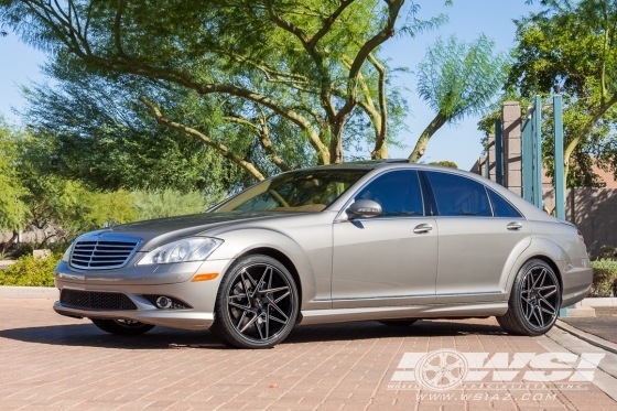 2008 Mercedes-Benz S-Class with 20" Gianelle Parma in Gloss Black (Ball Cut Details) wheels