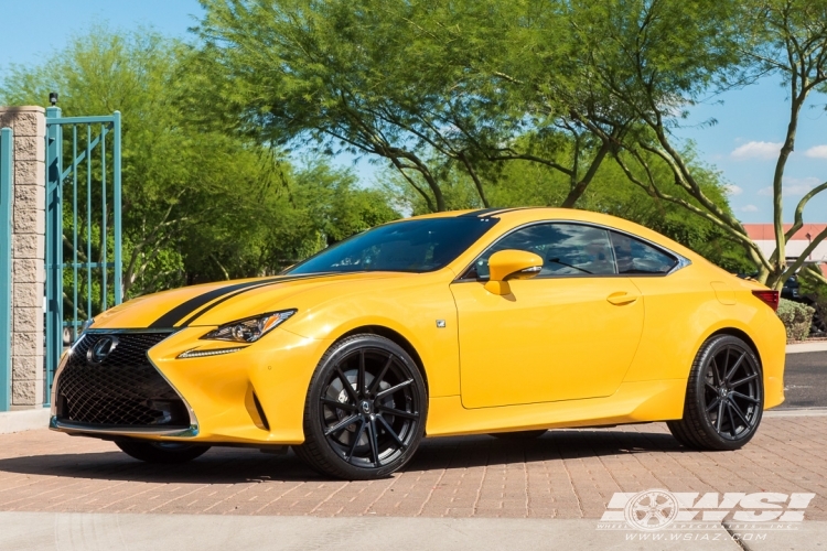 2018 Lexus RC with 20" TSW Watkins (RF) in Matte Black (Gloss Black Face - Directional) wheels