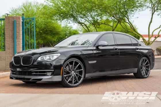 2013 BMW 7-Series with 22" Vossen CVT in Gloss Graphite wheels