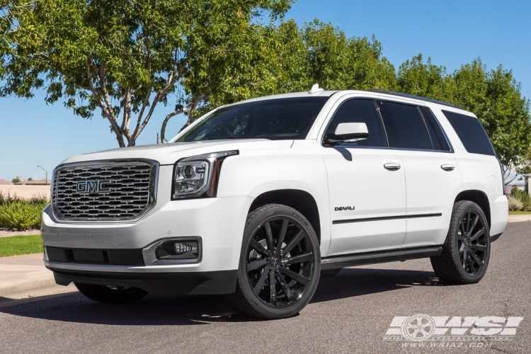 2018 GMC Yukon with 24" Koko Kuture Kapan in Gloss Black wheels