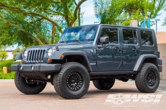 2008 Jeep Wrangler with 17" Black Rhino Fury in Gloss Black wheels