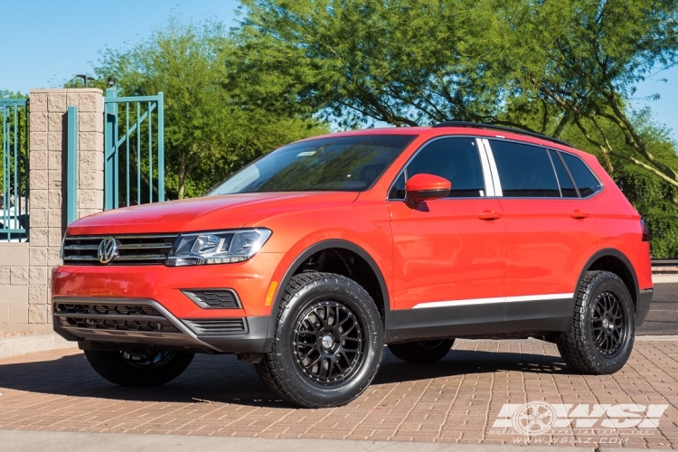 2018 Volkswagen Tiguan with 18" TSW Valencia in Matte Black wheels