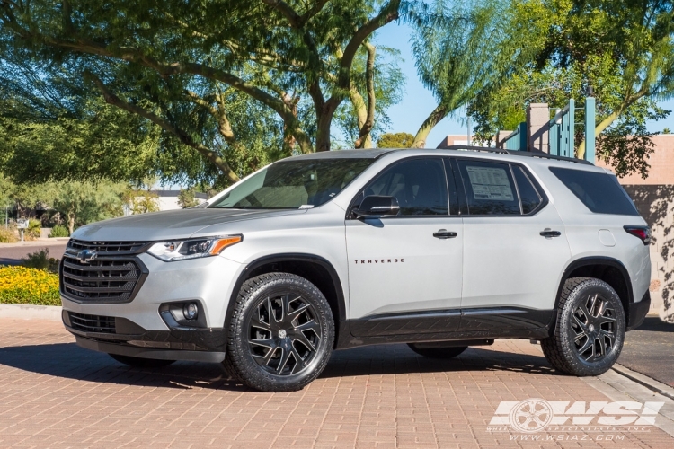 2019 Chevrolet Traverse with 20" Lexani Ghost in Gloss Black (CNC Accents) wheels